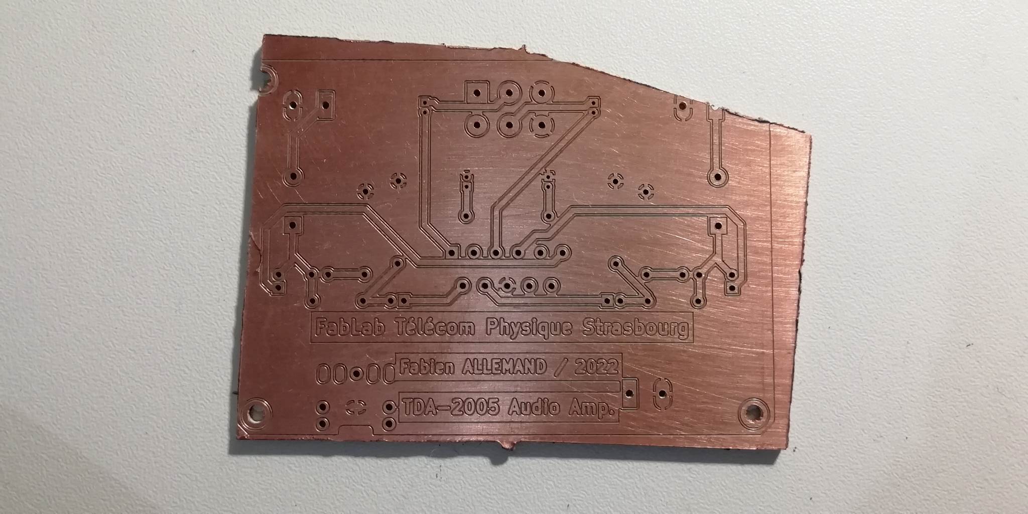 First attempt at engraving the PCB